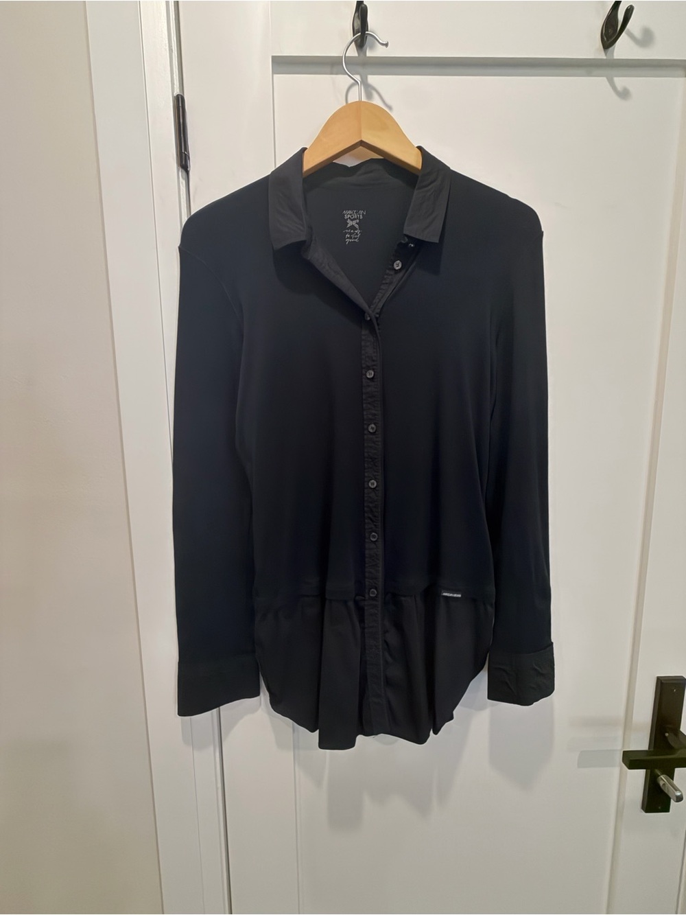 Marc Cain Black Long Sleeve Button-Down Blouse